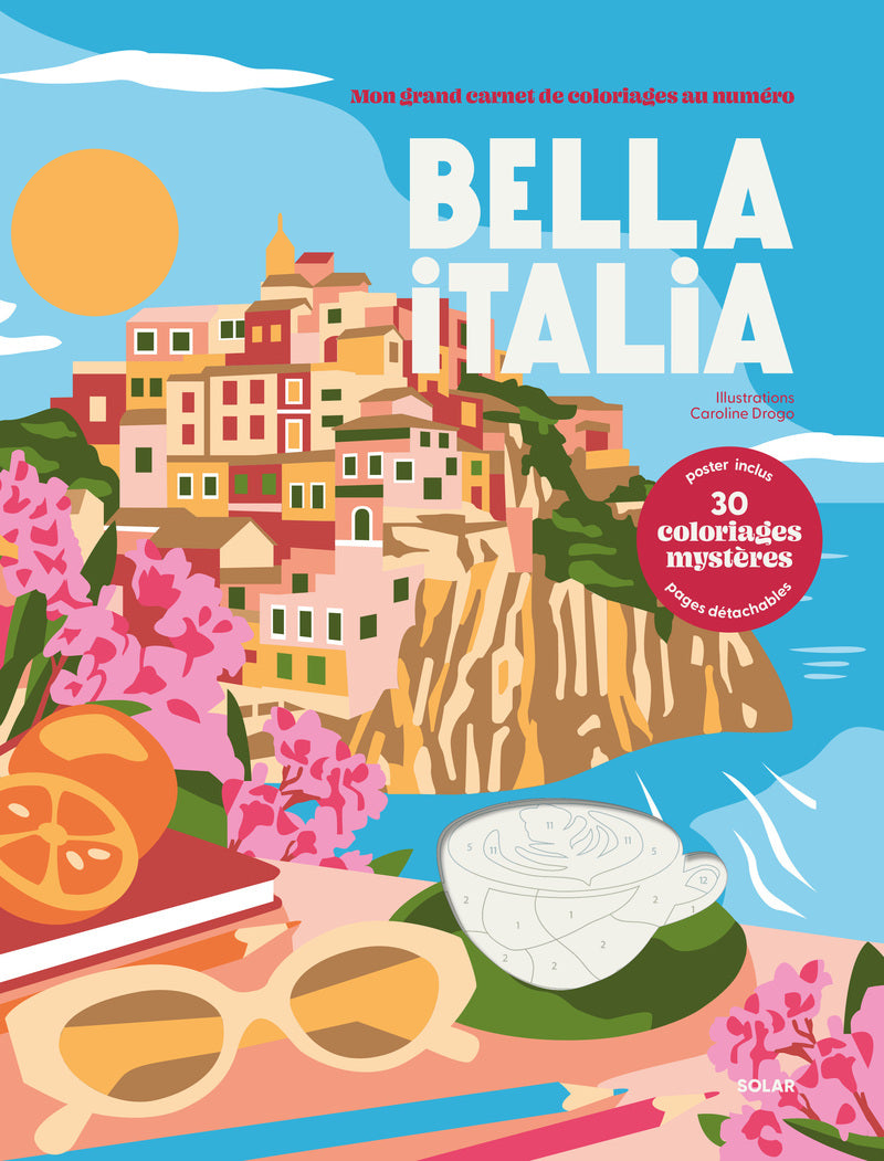 Livre de coloriages au numéro Bella Italia de Solar