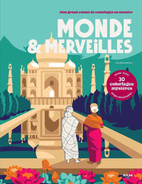 Livre de coloriages au numéro Monde et merveilles de Solar