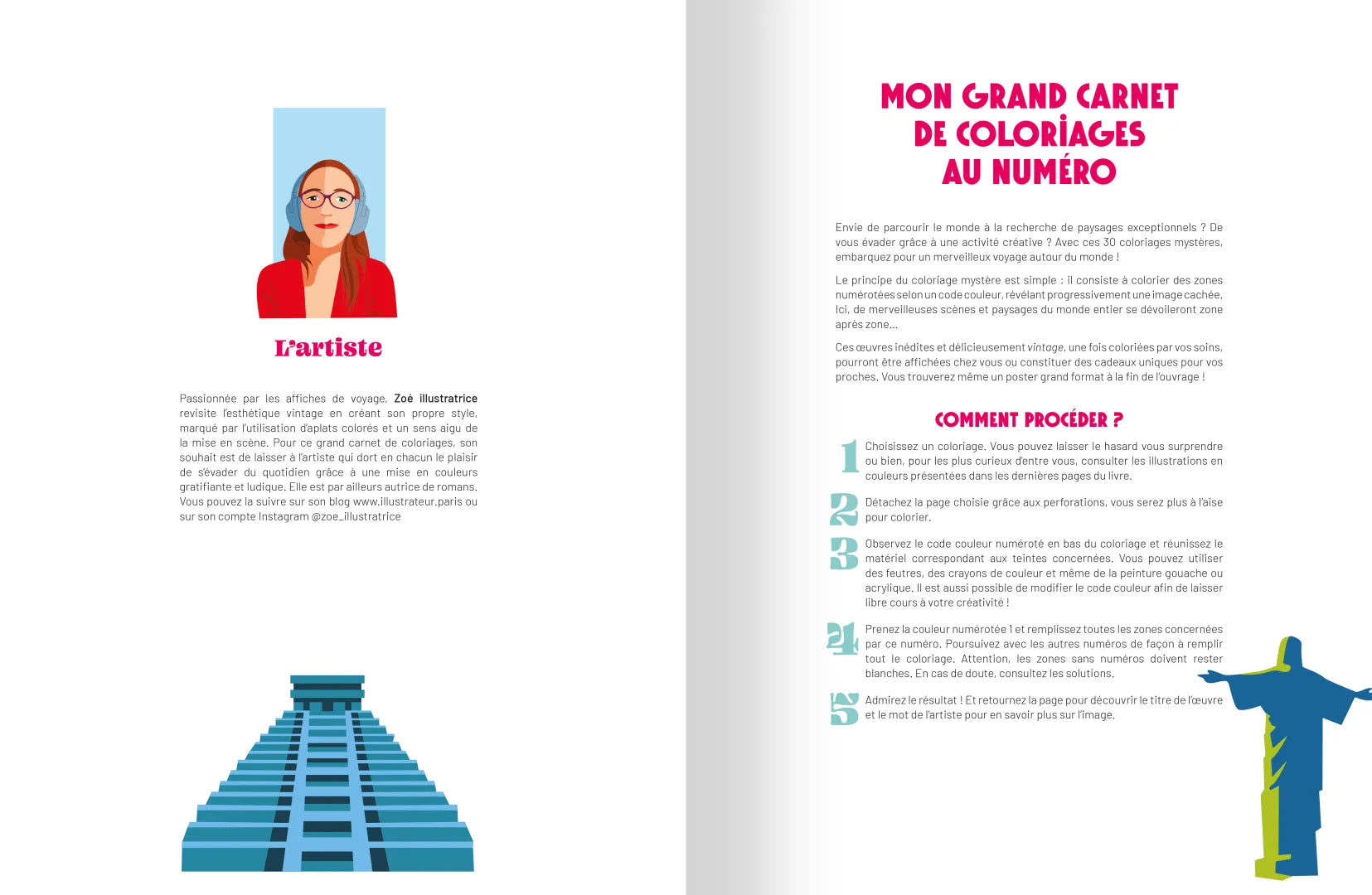 Livre de coloriages au numéro Monde et merveilles de Solar – vue 2
