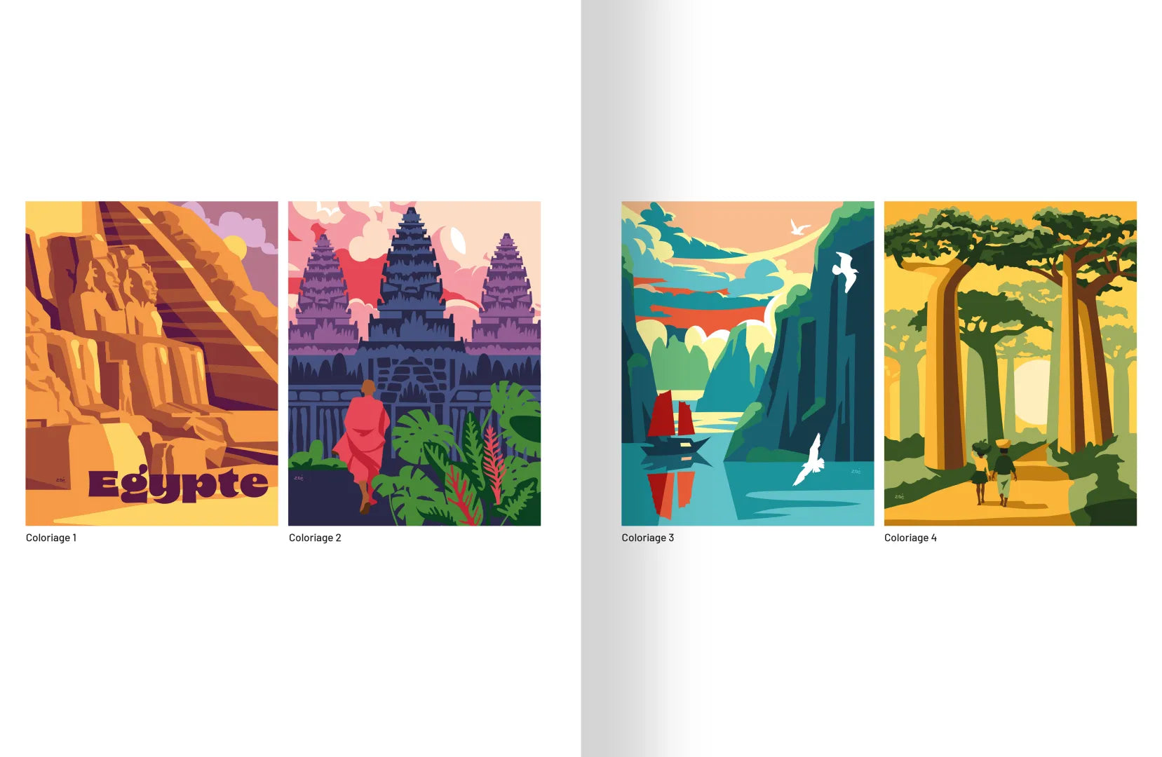 Livre de coloriages au numéro Monde et merveilles de Solar – vue 4