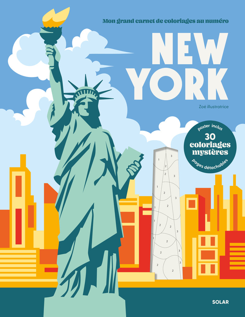 Livre de coloriages au numéro New York de Solar