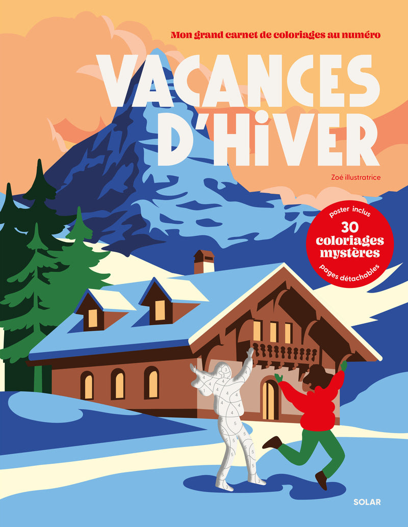 Livre de coloriages au numéro Vacances d’hiver de Solar