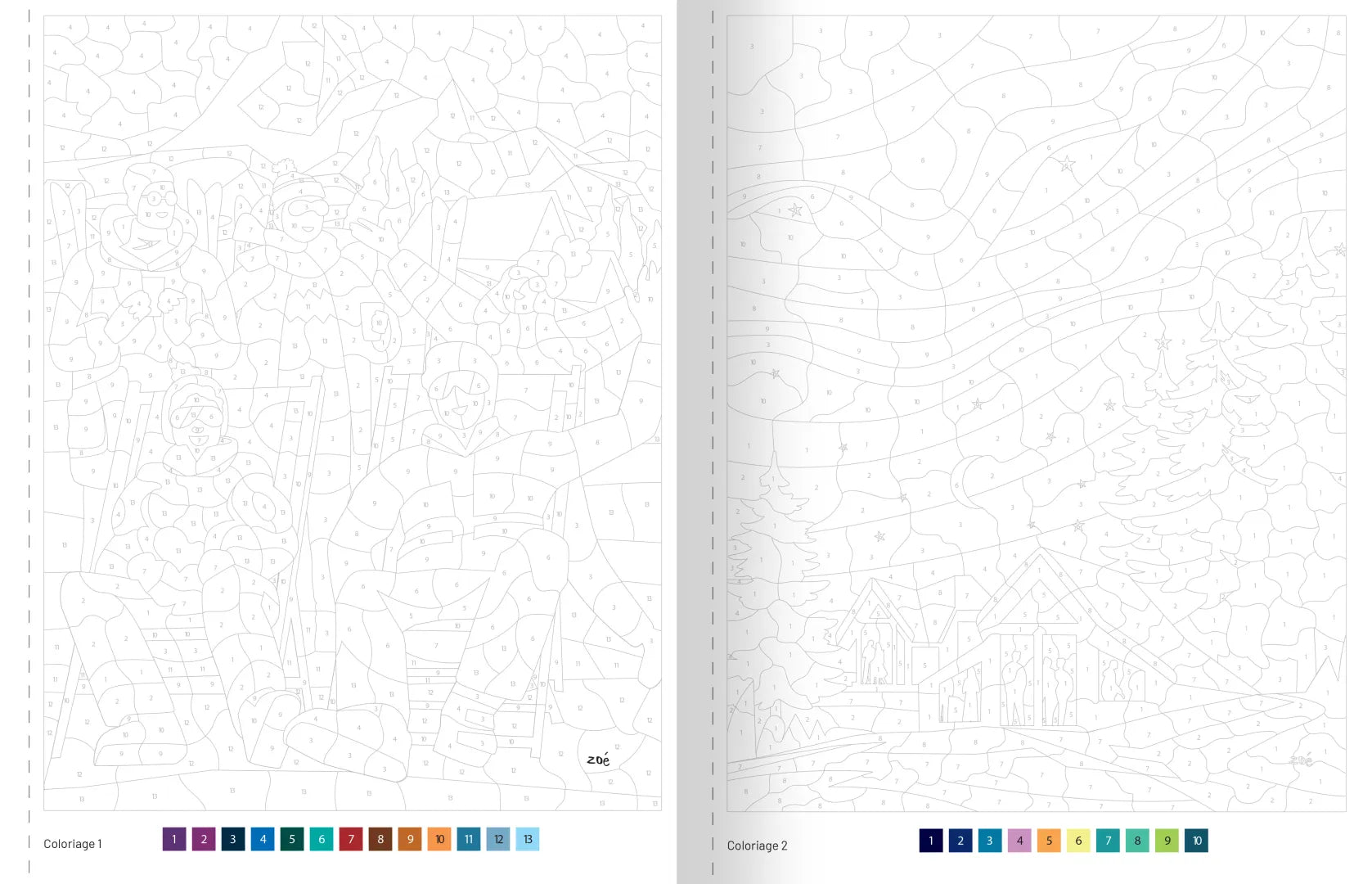 Livre de coloriages au numéro Vacances d’hiver de Solar – vue 3