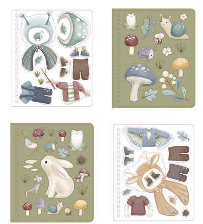 Livre Habille ton personnage Jim & Friends Forest Friends - LITTLE DUTCH 126331 8714274126336