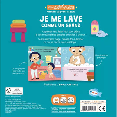 livre Mon anim'agier je me lave comme un grand - AUZOU 9791039521833 9791039521833