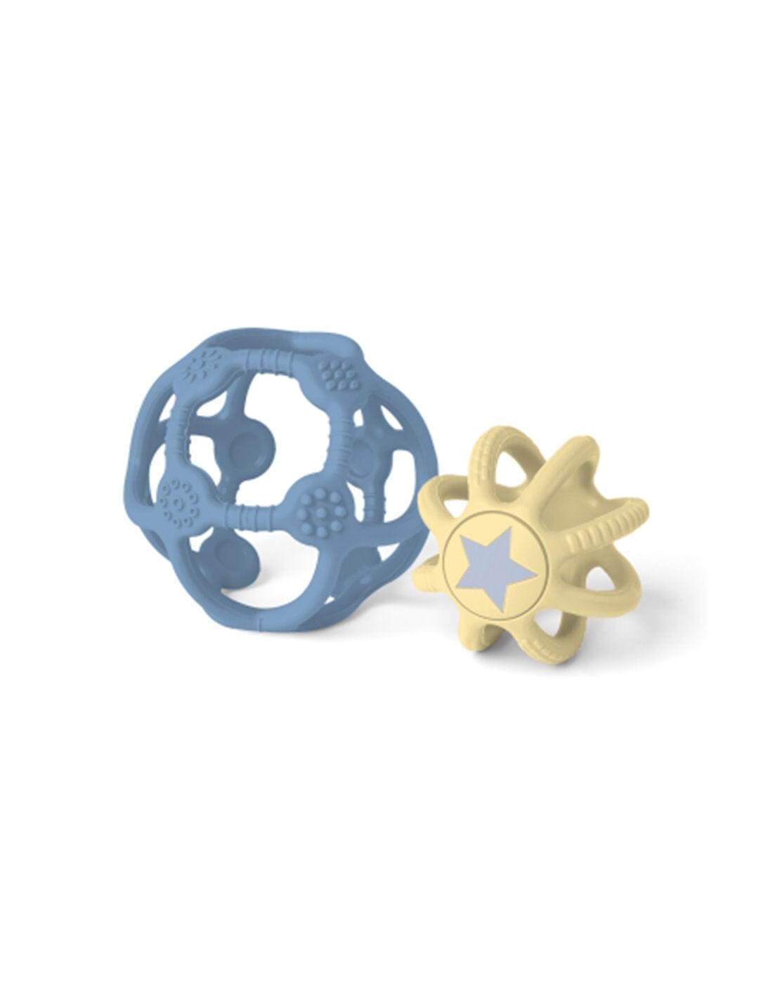 LOT DE 2 BALLES SENSORIELLES BLEU ET JAUNE - LITTLE L LL001-007 8437027023354