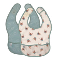 Lot de 2 bavoirs avec poche Tiny team dog - LASSIG 13110325025 4066239176776