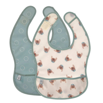 Lot de 2 bavoirs avec poche Tiny team dog - LASSIG 13110325025 4066239176776