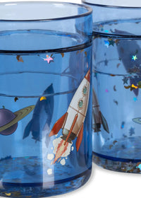 Lot de 2 verres à paillettes outer space - Konges Sløjd KS103638 S45073 5715681099018