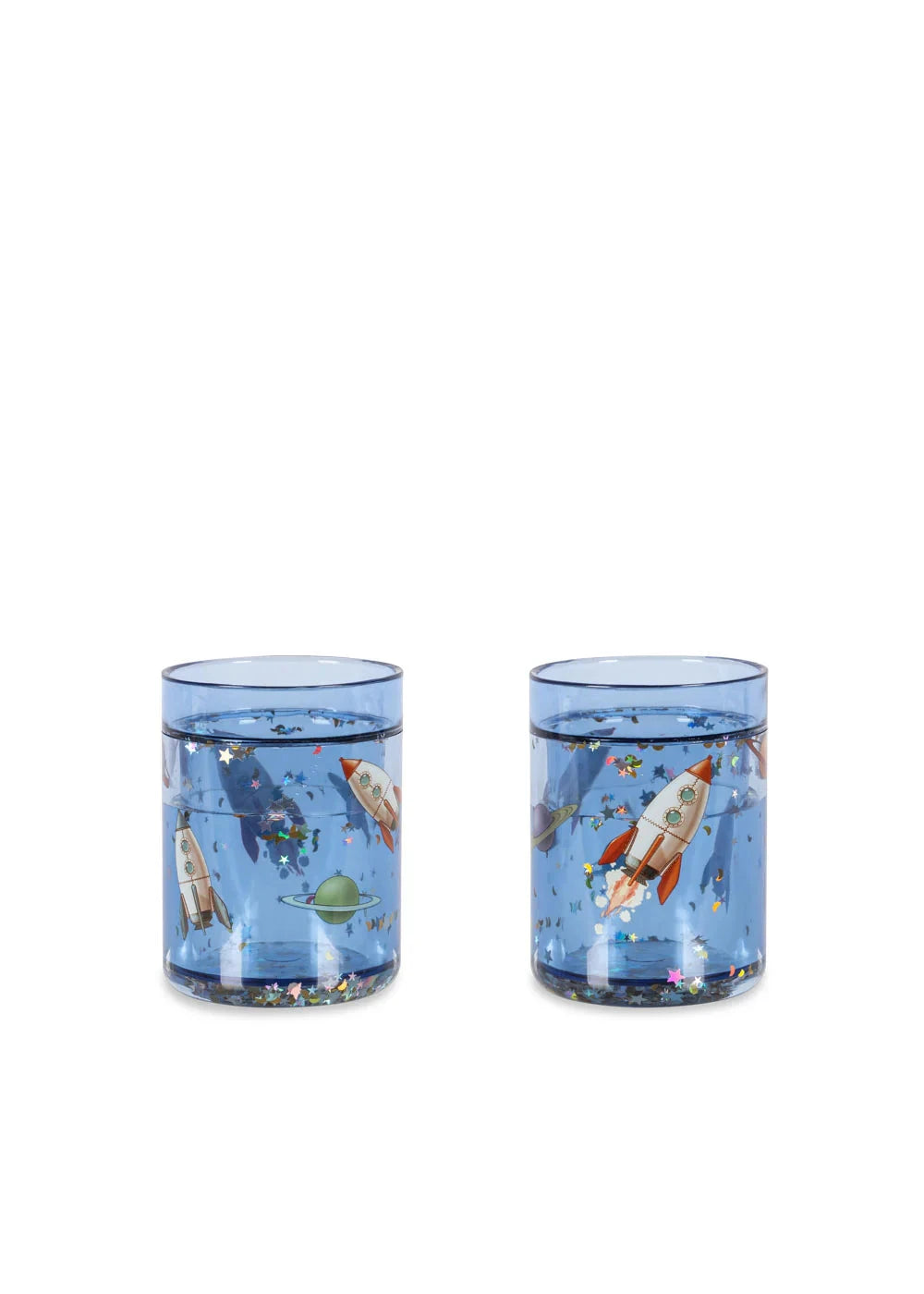 Lot de 2 verres à paillettes outer space - Konges Sløjd KS103638 S45073 5715681099018