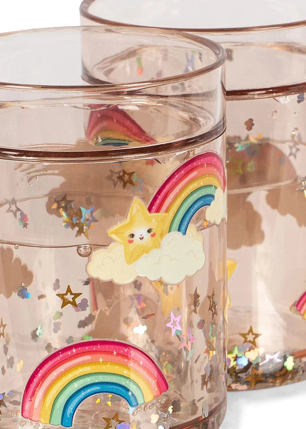 Lot de 2 verres à paillettes RAINBOW - Konges Sløjd
