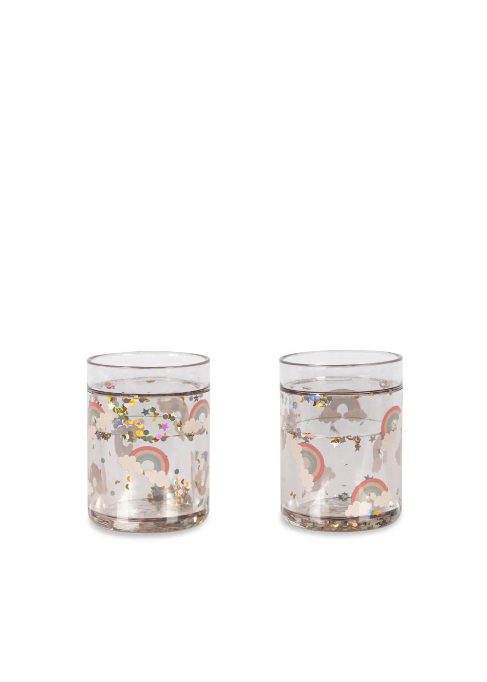 Lot de 2 verres à paillettes rainbow - Konges Sløjd KS103638 S45082 5715681099032