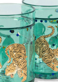 Lot de 2 verres à paillettes TIGER RUGGITO - Konges Sløjd