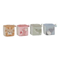 Lot de 4 cubes doux safari friends - LITTLE DUTCH