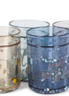 Lot de 4 verres à paillettes blue mix - Konges Sløjd S15009 5715681062623