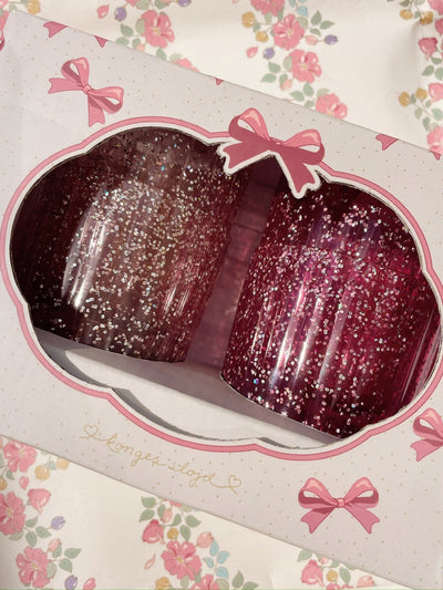 Lot de 4 verres à paillettes pink mix - Konges Sløjd S15009 pink 5715681062647