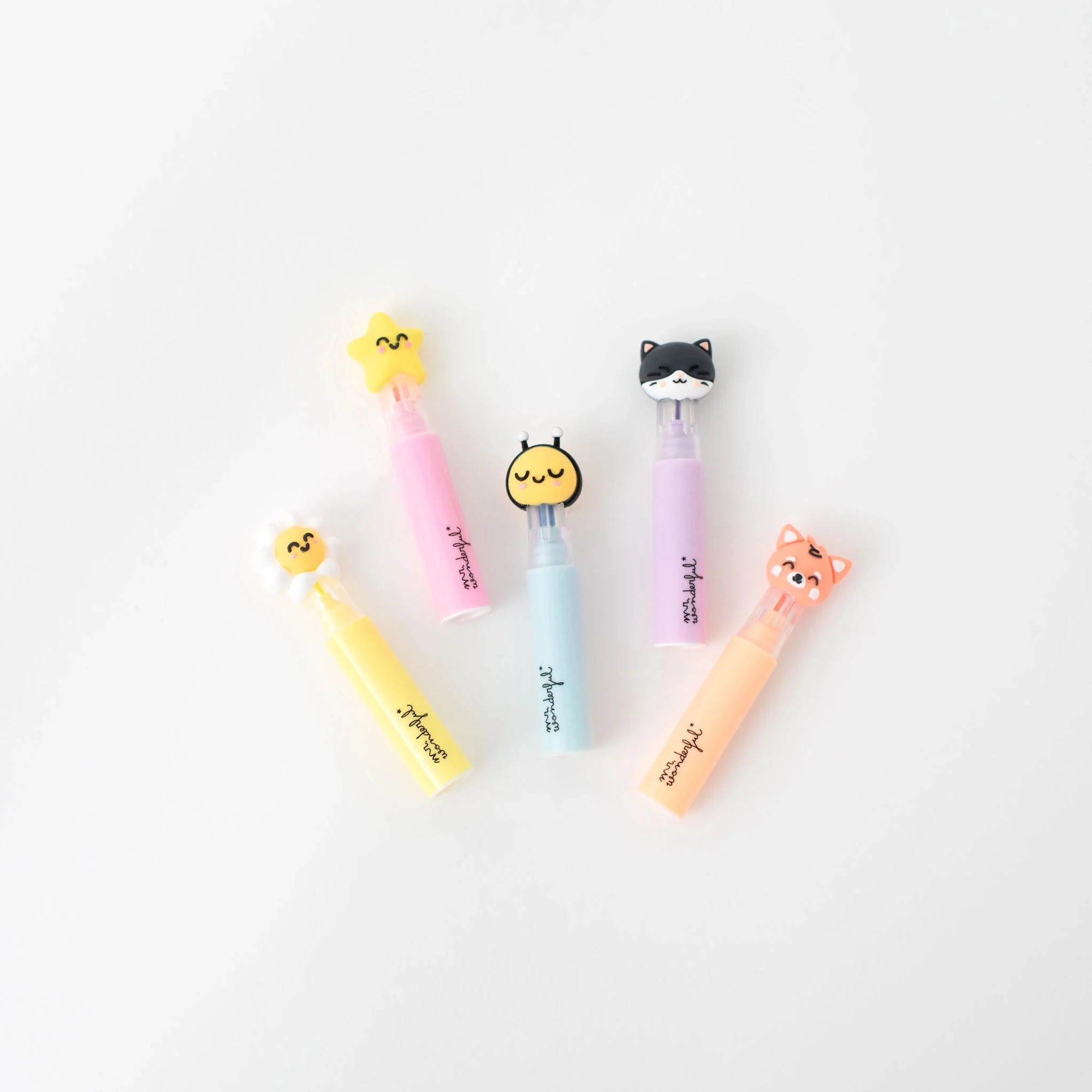 Lot de 5 surligneurs Vivre en couleur - MR. WONDERFUL