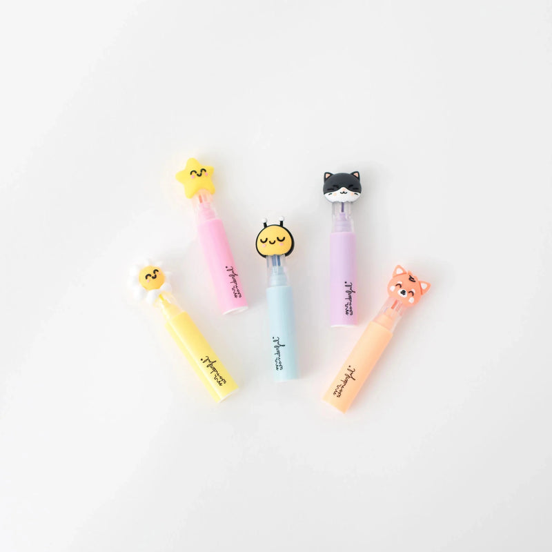 Lot de 5 surligneurs Vivre en couleur - MR. WONDERFUL 