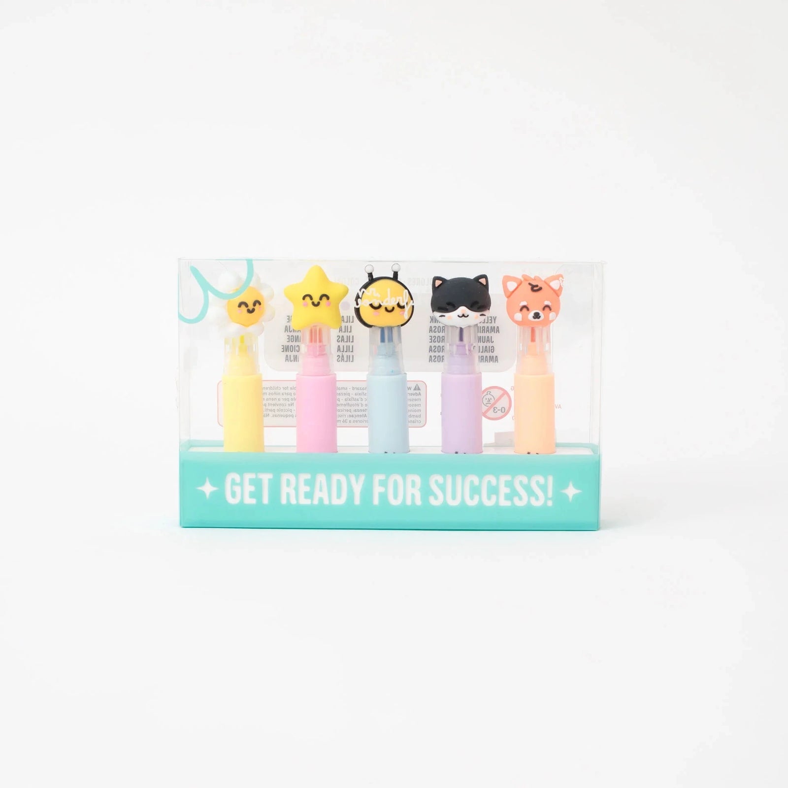 Lot de 5 surligneurs Vivre en couleur - MR. WONDERFUL 