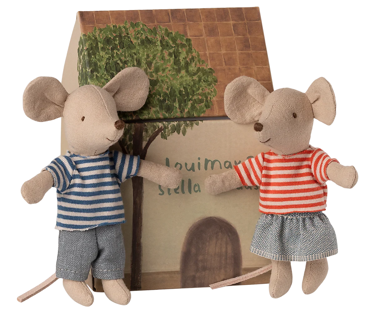 LouiMax et Stella Petit frère et petite soeur Souris - MAILEG 17-5111-00 5707304148913