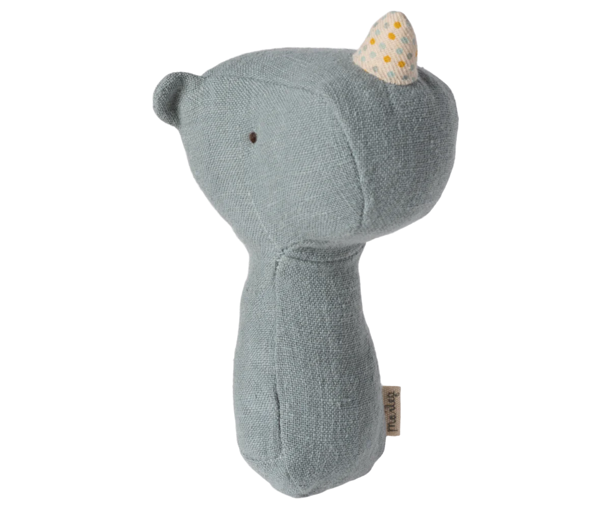 Lullaby friends Hochet Rhino bleu dusty - MAILEG 16-4702-01 5707304137542
