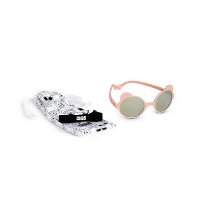 lunettes de soleil Ourson Rose Pêche 0-1 an - KI ET LA