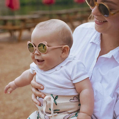 lunettes de soleil Ourson Rose Pêche 0-1 an - KI ET LA