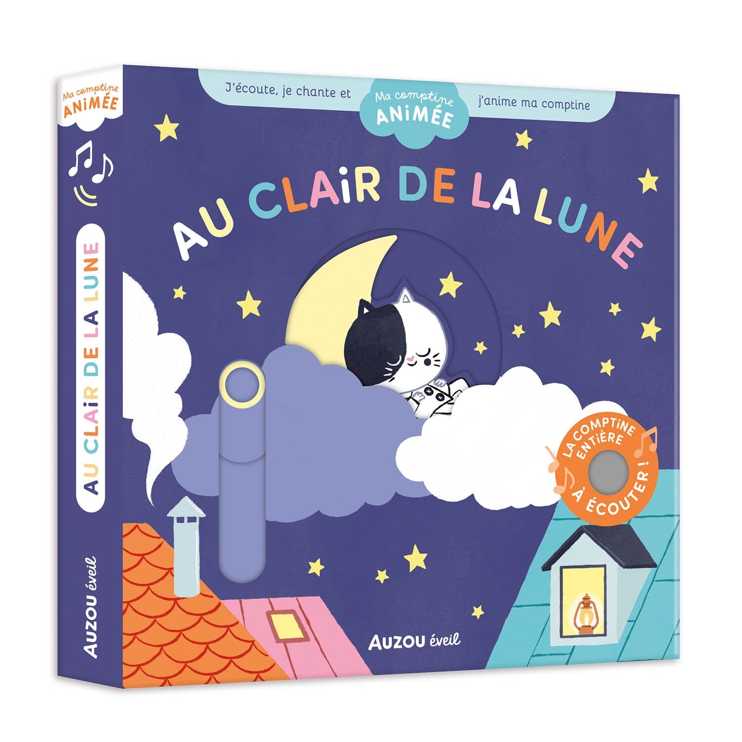 Ma comptine animée Au clair de la lune!- AUZOU EV200045-1 9782733891308