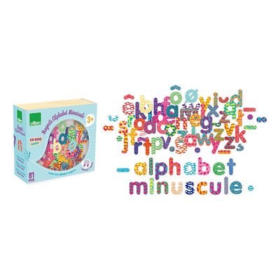 Magnets alphabet minuscule 81pcs- vilac 6703 3048700063045
