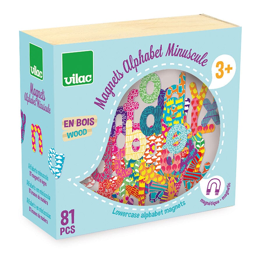 Magnets alphabet minuscule 81pcs- vilac 6703 3048700063045