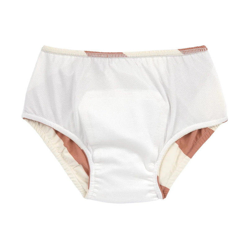 Maillot de bain couche Rayures marron blanc - LASSIG 
