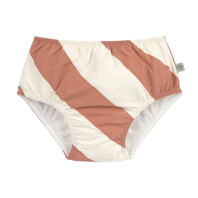 Maillot de bain couche Rayures marron blanc - LASSIG