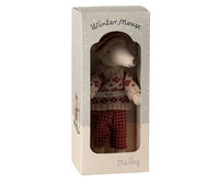 Maman souris avec skis rouge- MAILEG 17-4304-00 5707304140788