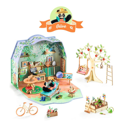 maquette mi house olive - djeco DJ08032 3070900080324