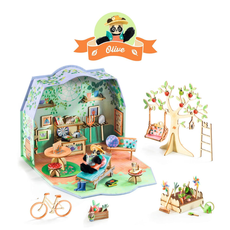 maquette mi house olive - djeco DJ08032 3070900080324