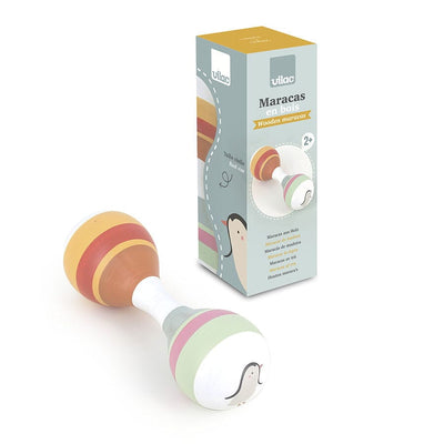 Maracas en bois les animaux du monde Sarah Betz - VILAC 7110 3048700071101