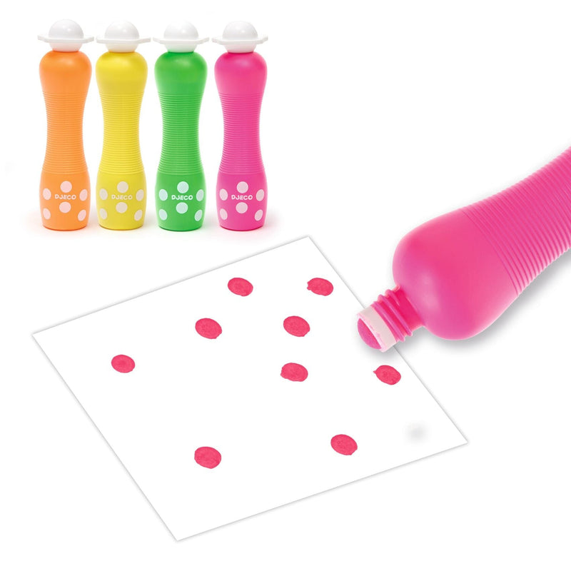 Marqueurs gros pois Neon - DJECO DJ09059 3070900090590
