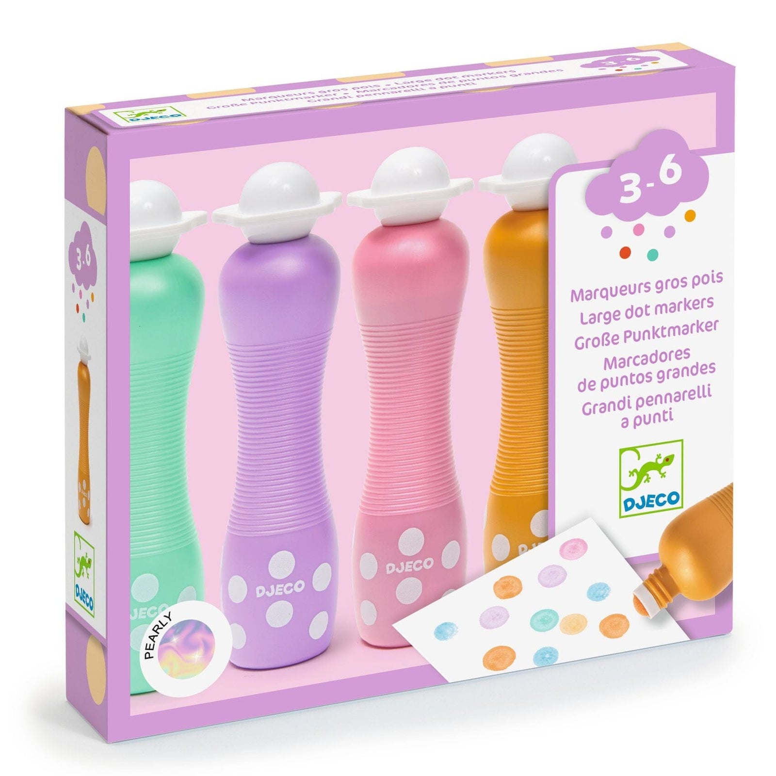 Marqueurs gros pois Pearly - DJECO DJ09058 3070900090583