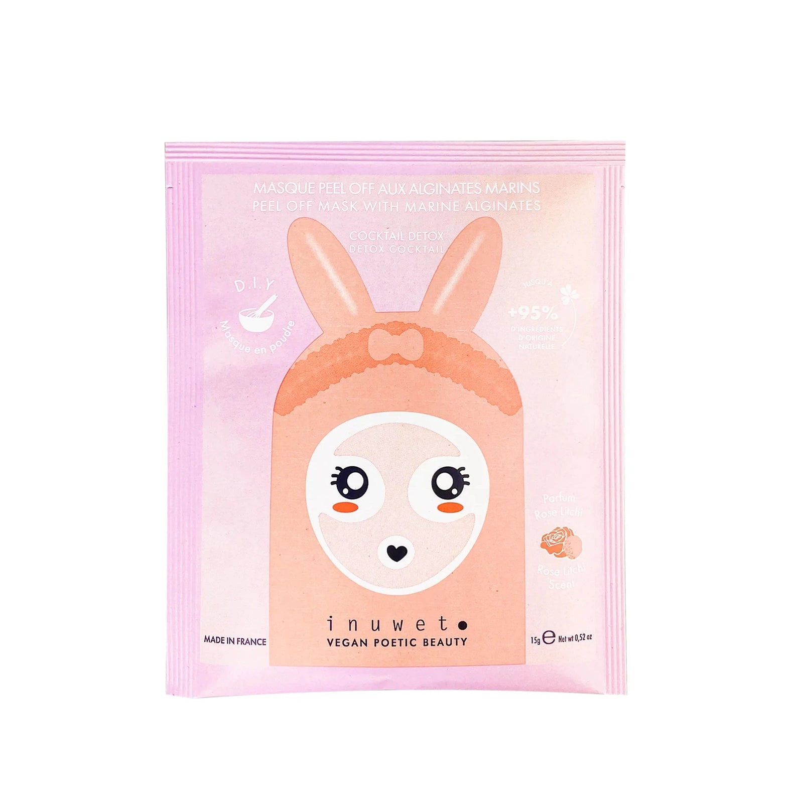 Masque en poudre peel-off detox Litchi - INUWET 