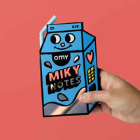 Mémos adhésifs Miky avec stylo-paille d’Omy