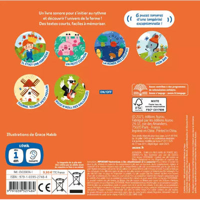 mes comptines de la ferme - AUZOU 9791039527484 9791039527484