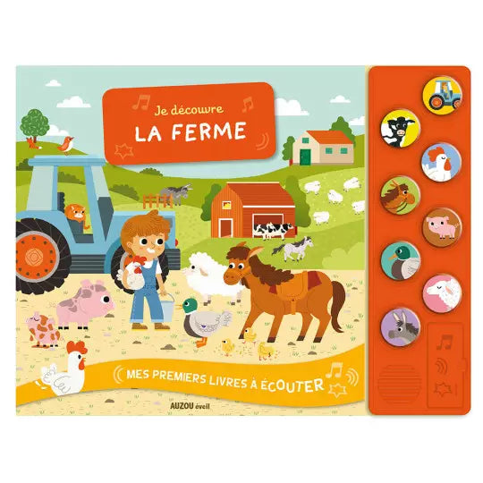 mes premiers livres à écouter je découvre la ferme - AUZOU 9782733833643 9782733833643