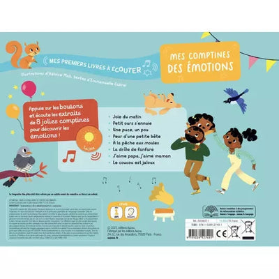 mes premiers livres à écouter -Mes comptines des émotions - AUZOU 9791039527491 9791039527491