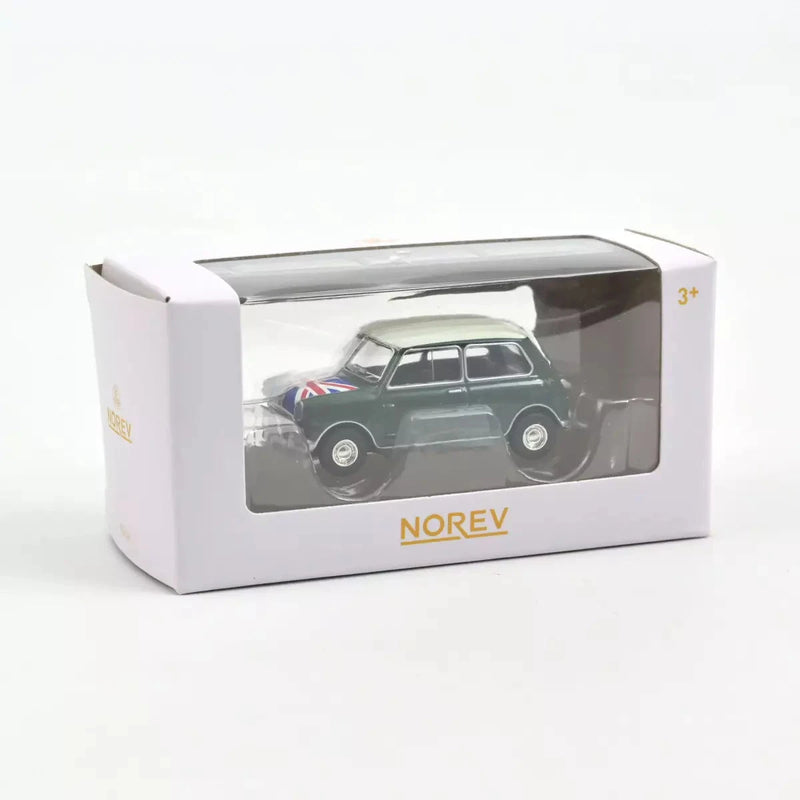 Mini Cooper S 1964 vert amande avec drapeau sur le capot 1/64 - NOREV 310524 3551093105242