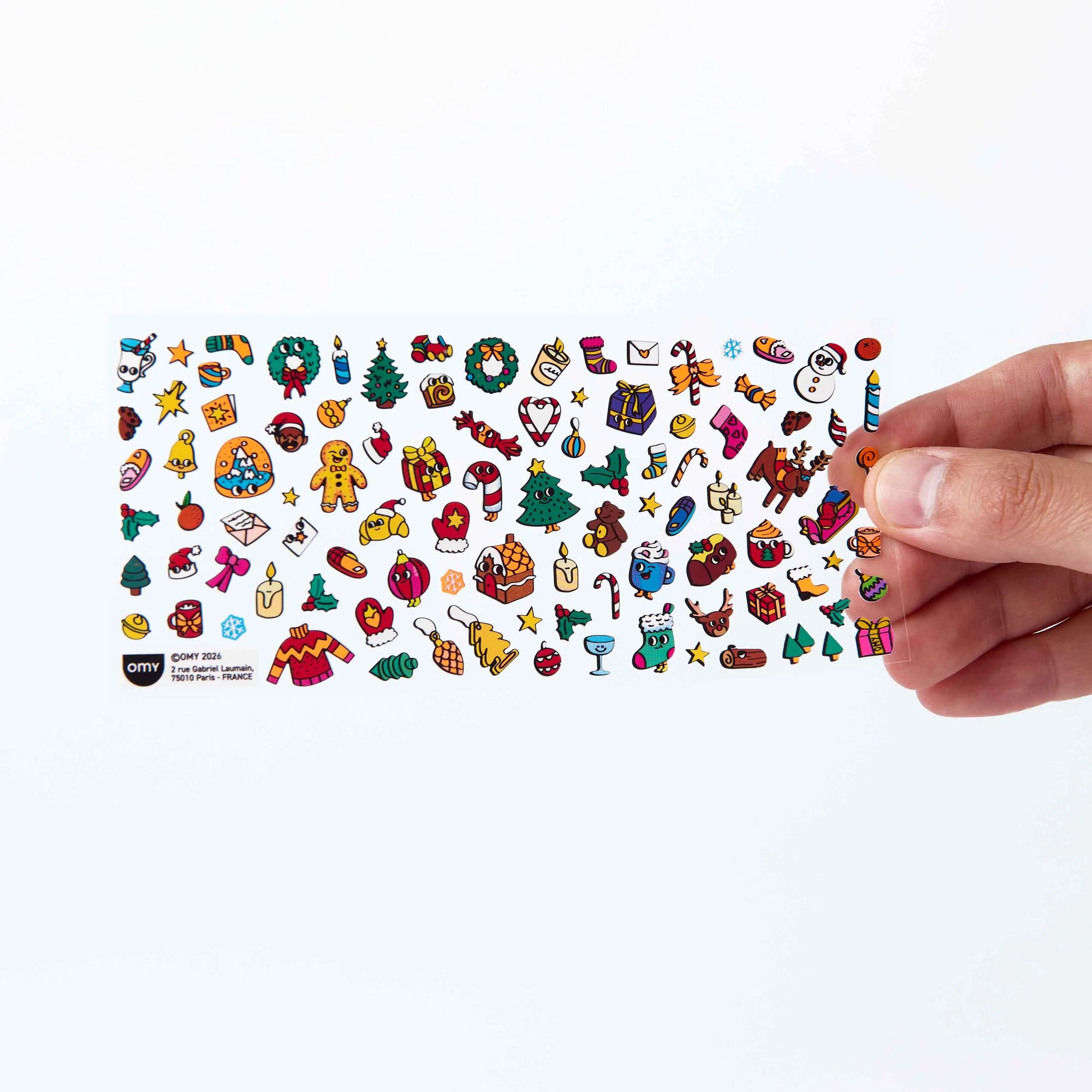 Mini stickers Noël Fabulous Stickers Boutique d’Omy – planche de mini stickers