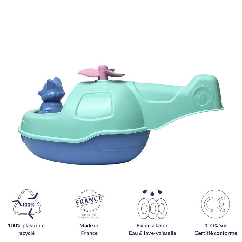Mon premier Helicoptère modulable Turquoise - LE JOUET SIMPLE P131.33 
