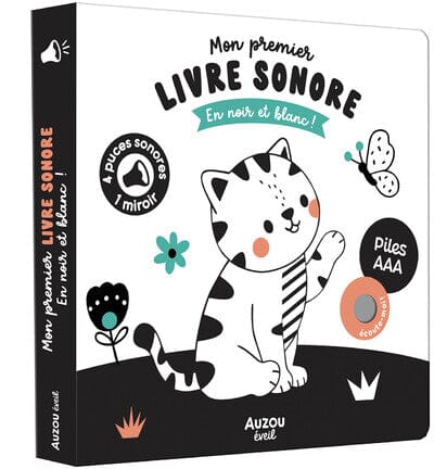 MON PREMIER LIVRE SONORE EN NOIR ET BLANC ! - AUZOU 