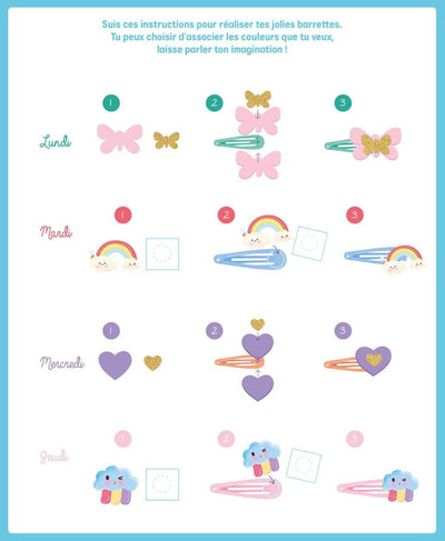 Mon semainier de barrettes arc en ciel- AUZOU 001059370 9791039564472