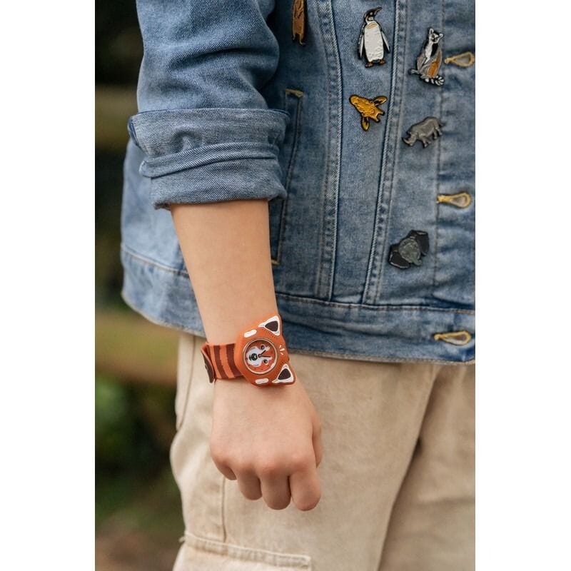 Montre Time Pals Slap Watch panda roux mava design 