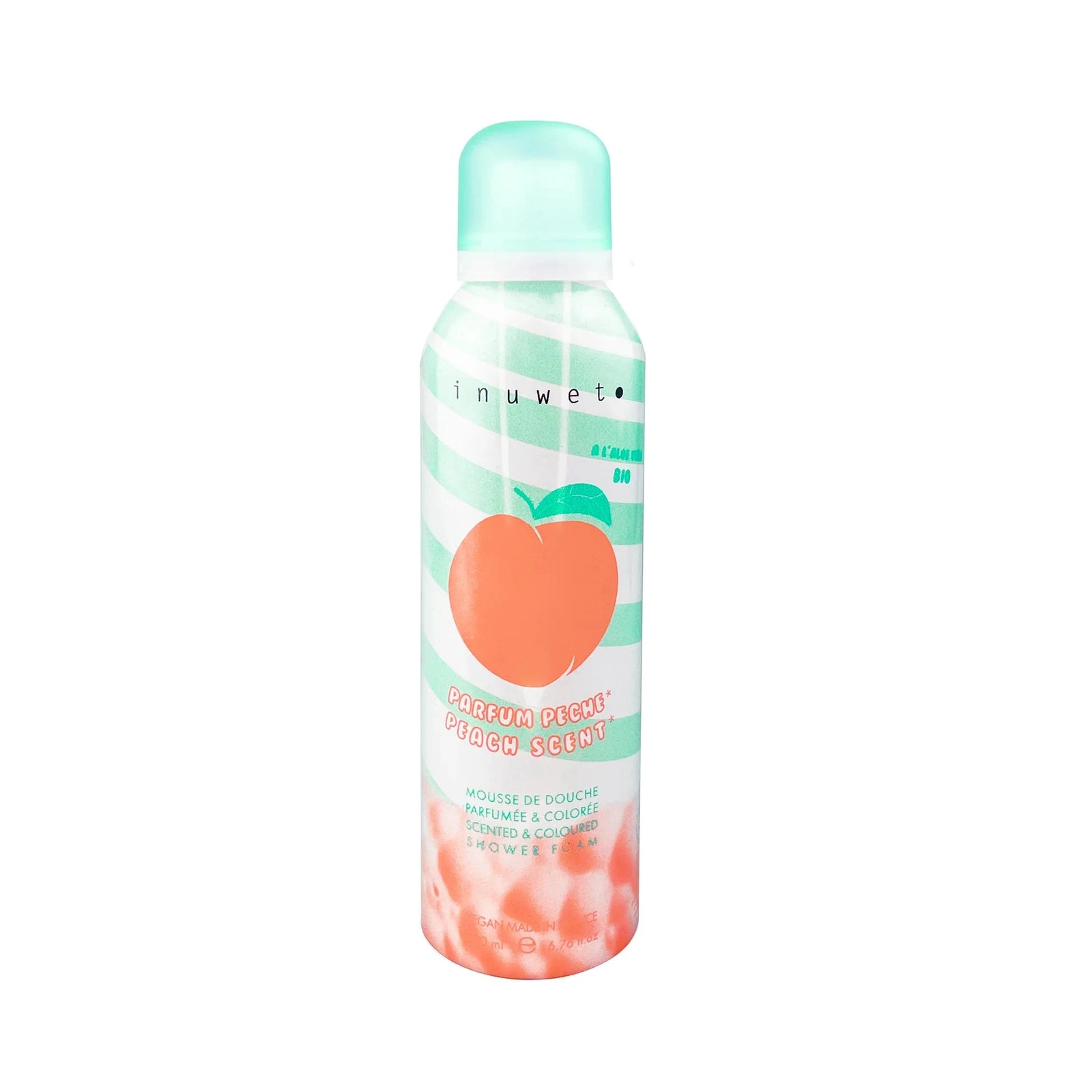 Mousse de douche orange pêche - inuwet 